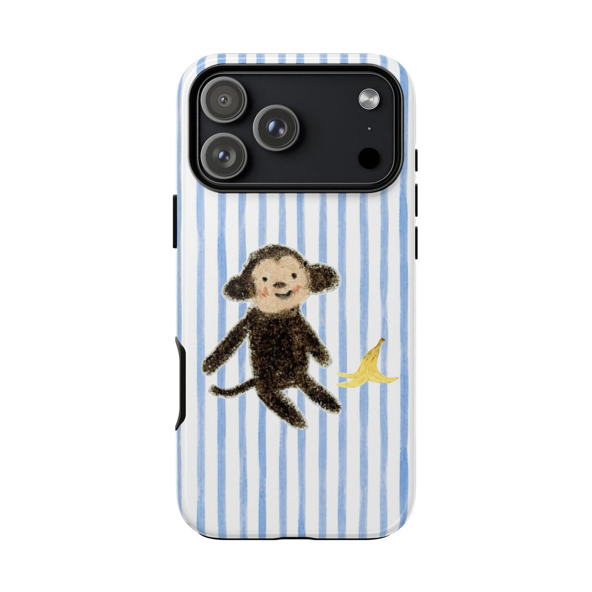 Striped Monkey Phone Case