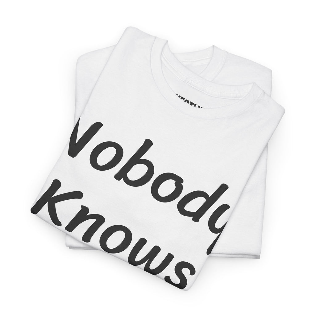 Lesbian Pride Graphic Tee — “Nobody Knows I’m a Lesbian” Statement Shirt