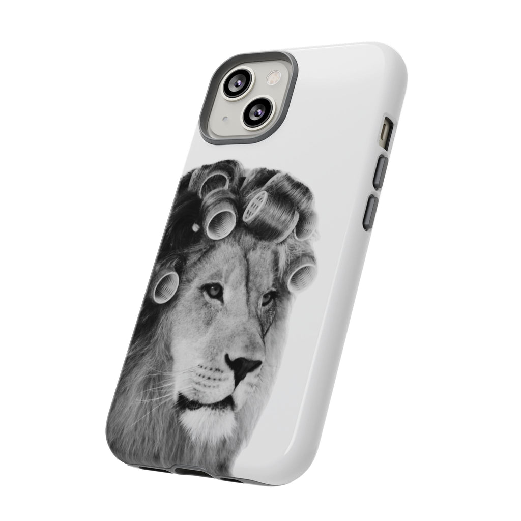 Lion with Hair Rollers Phone Case