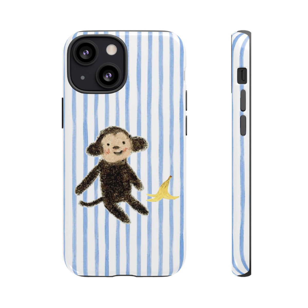 Striped Monkey Phone Case