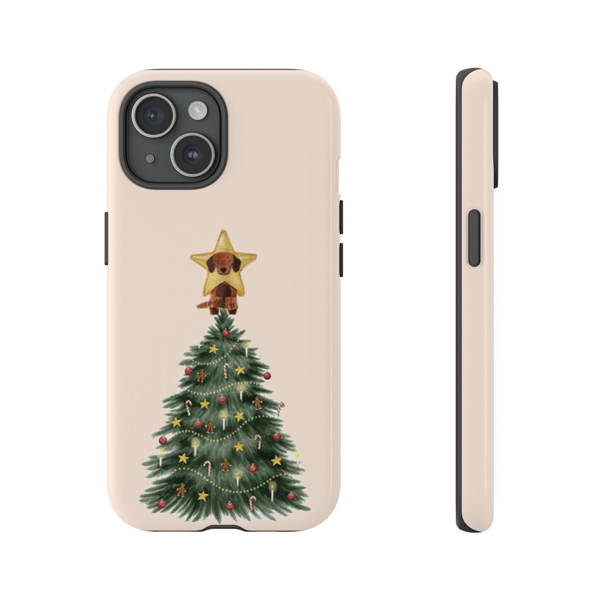 Christmas Tree Tough Phone Case with Star Tree Topper