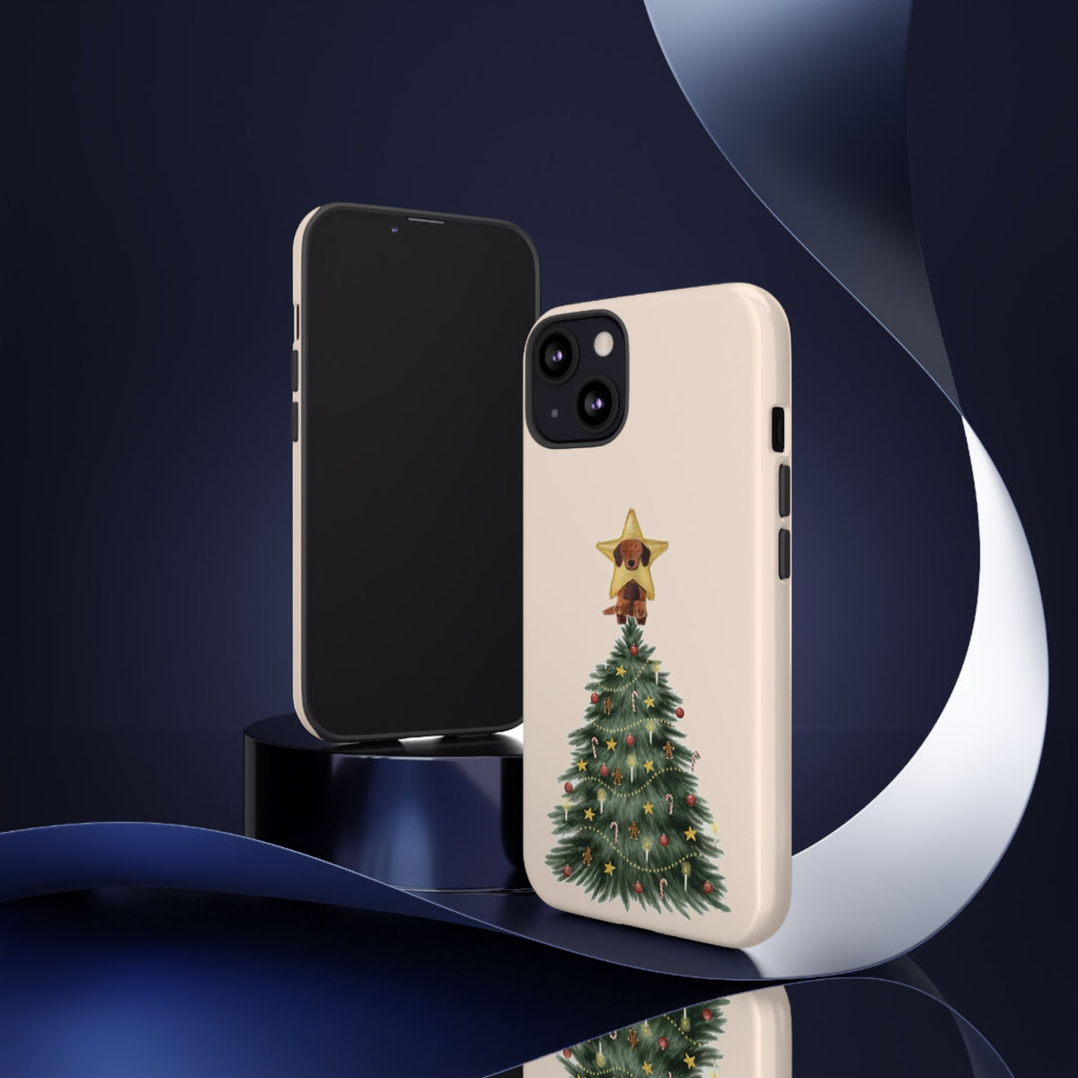 Christmas Tree Tough Phone Case with Star Tree Topper