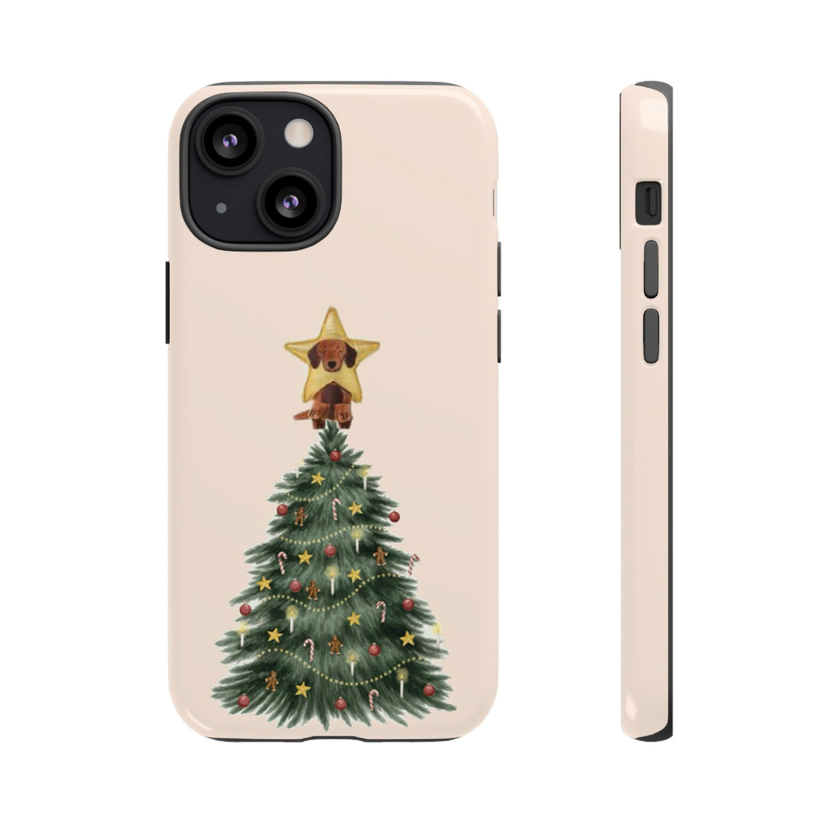 Christmas Tree Tough Phone Case with Star Tree Topper