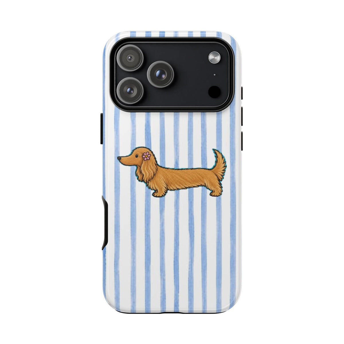 Blonde Dachshund Striped Tough Phone Case