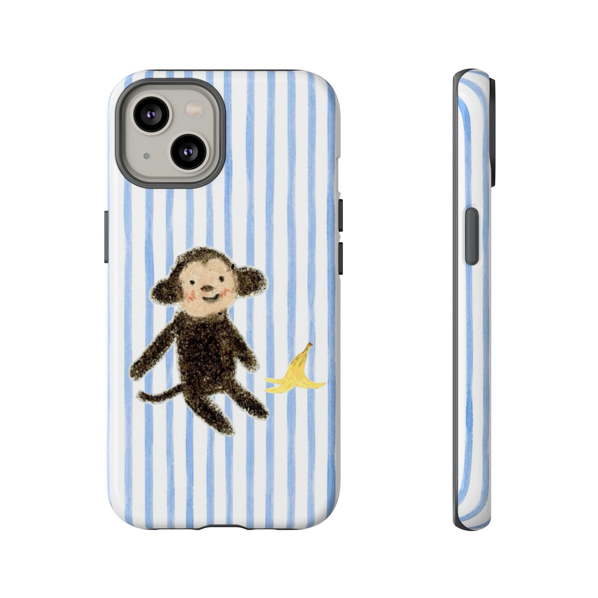 Striped Monkey Phone Case