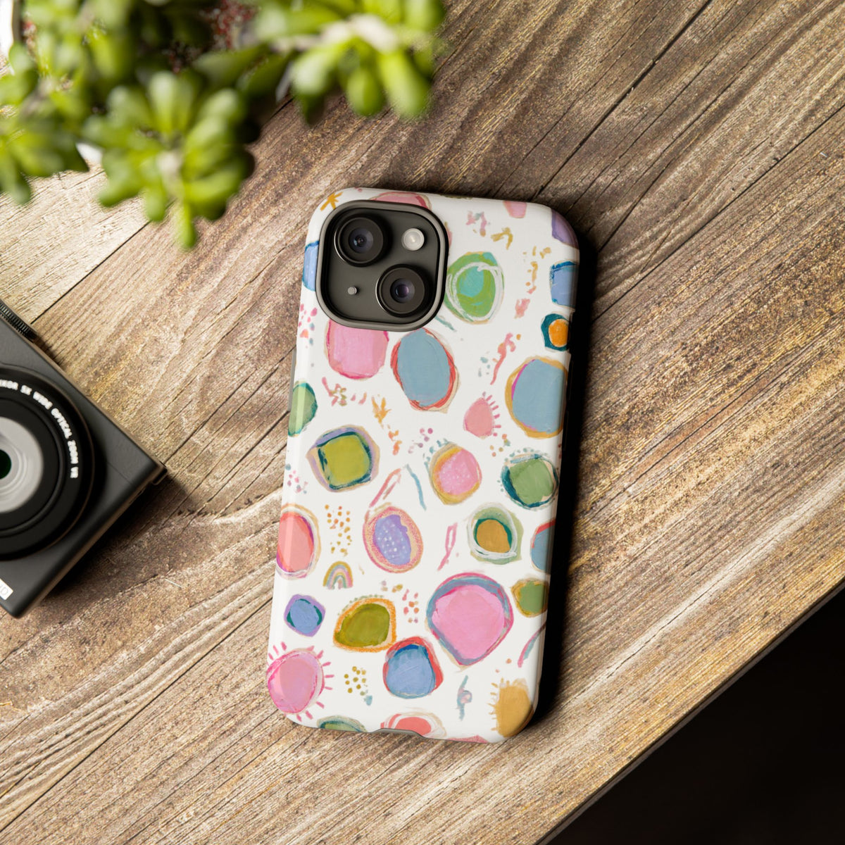 Colorful Abstract Shapes Tough Phone Case