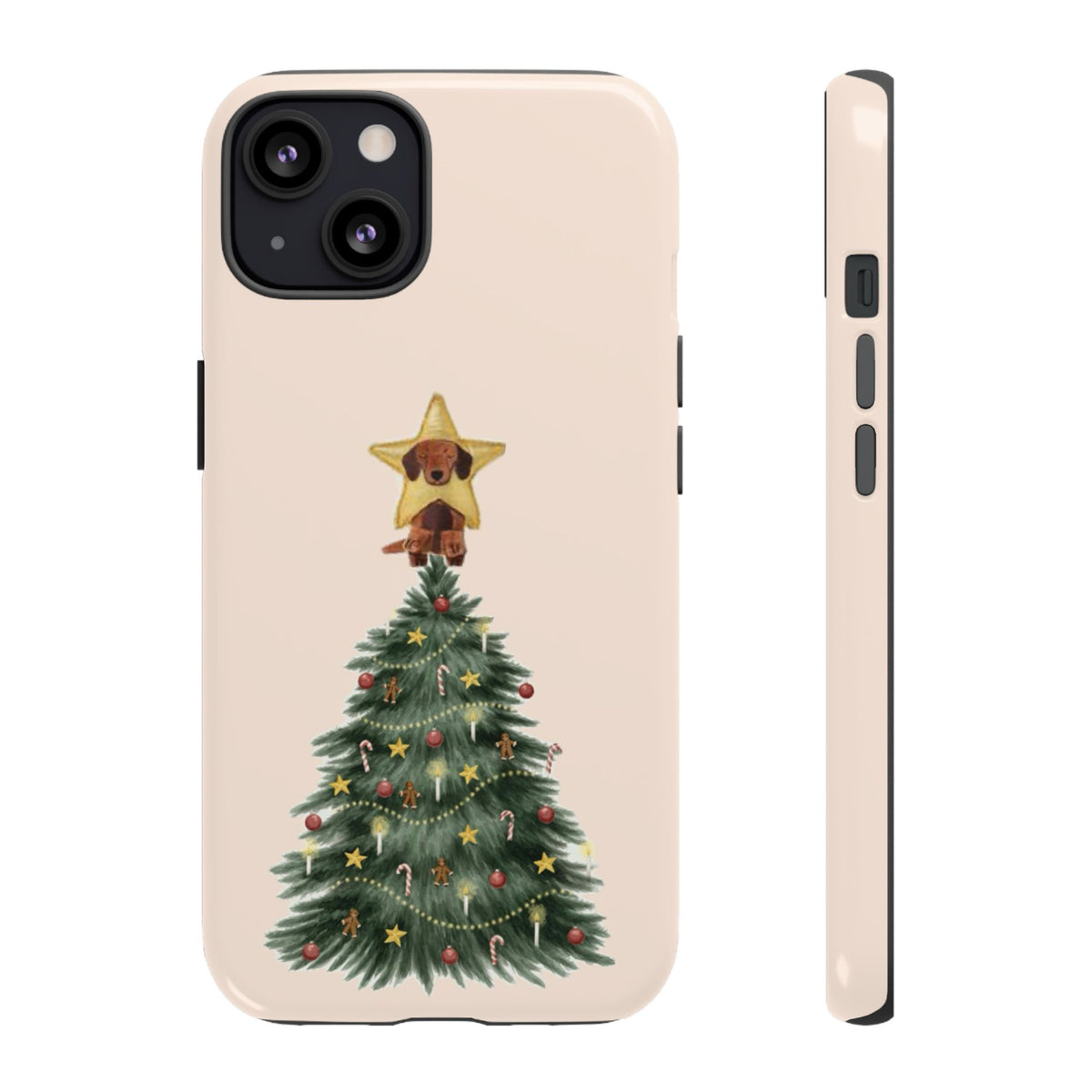 Christmas Tree Tough Phone Case with Star Tree Topper