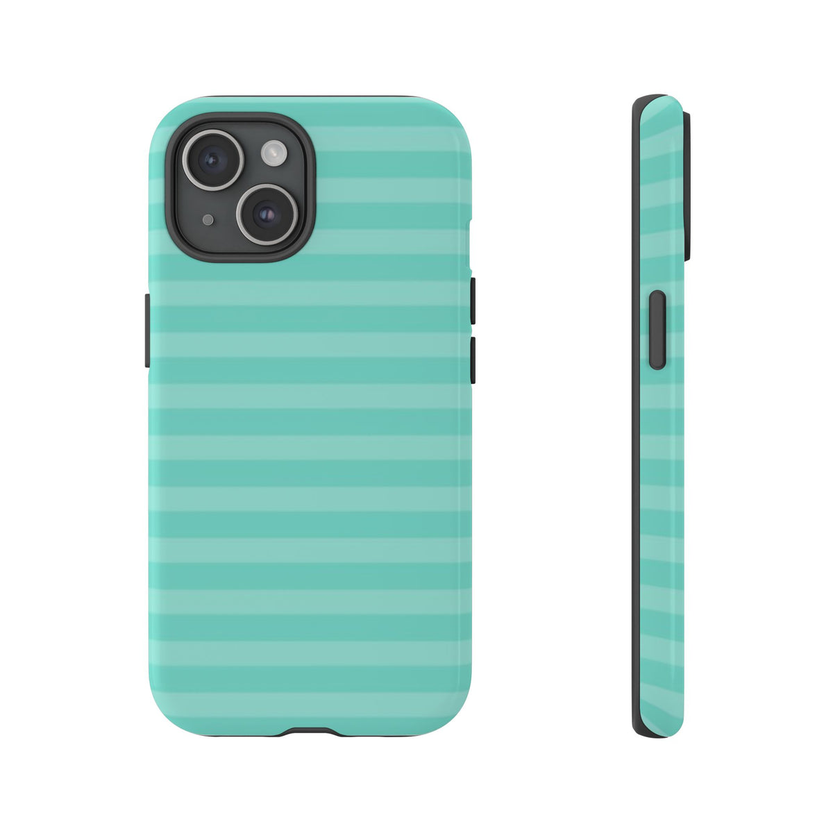 Aqua Mint Striped Phone Case