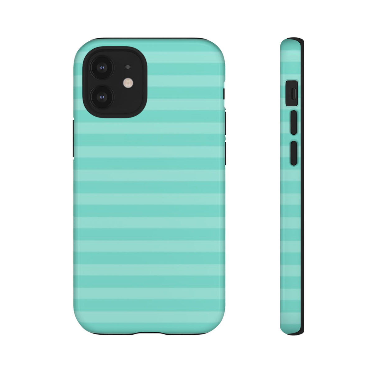 Aqua Mint Striped Phone Case
