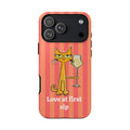 Cat with Wine "Love at First Sip" phone case
