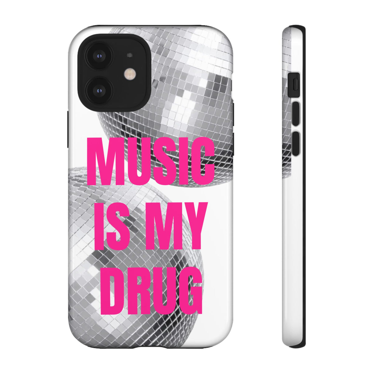 "Music Is My Drug" Disco Mirrorball Designed phone case