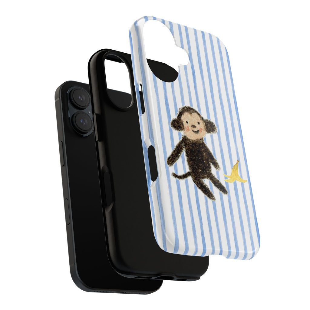 Striped Monkey Phone Case