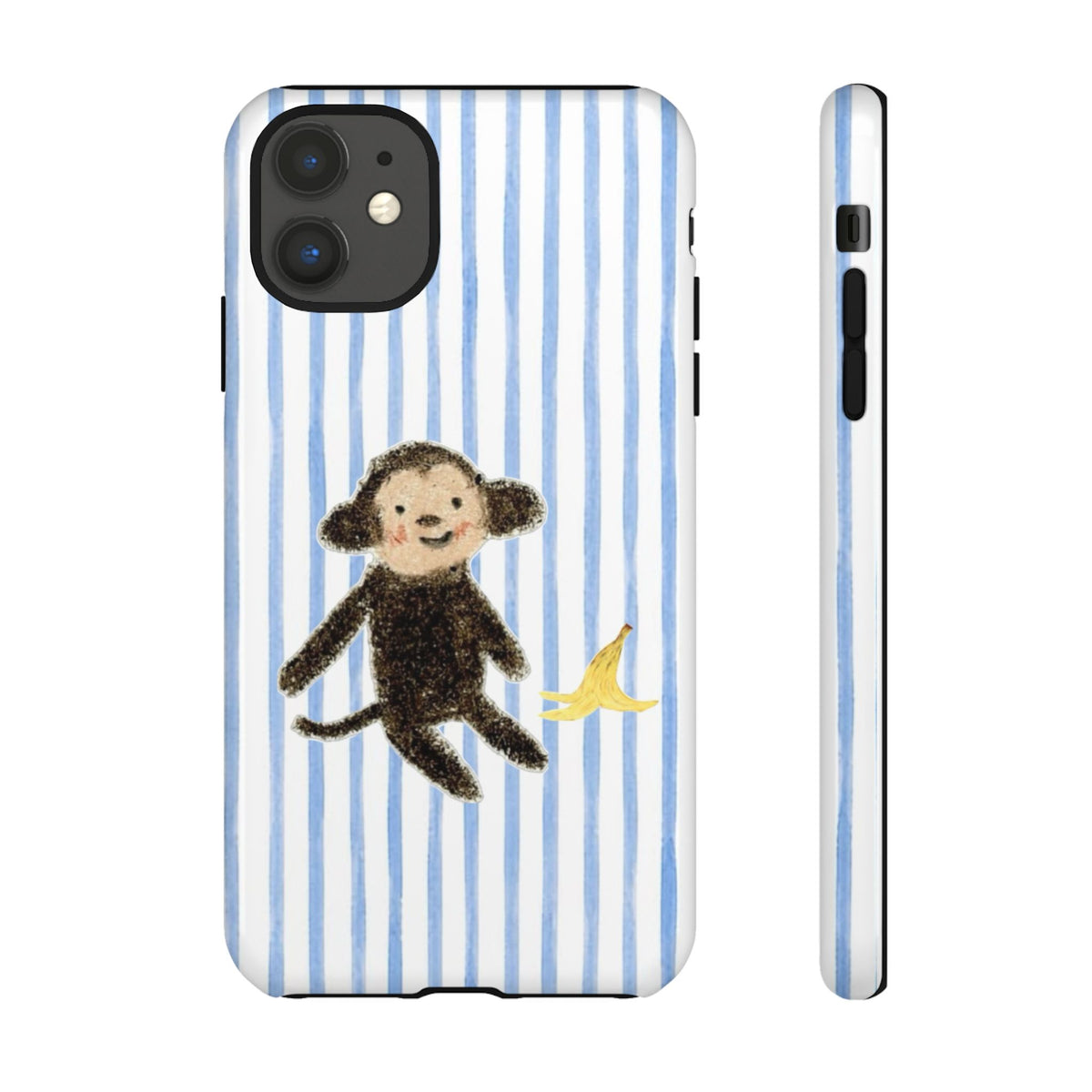 Striped Monkey Phone Case