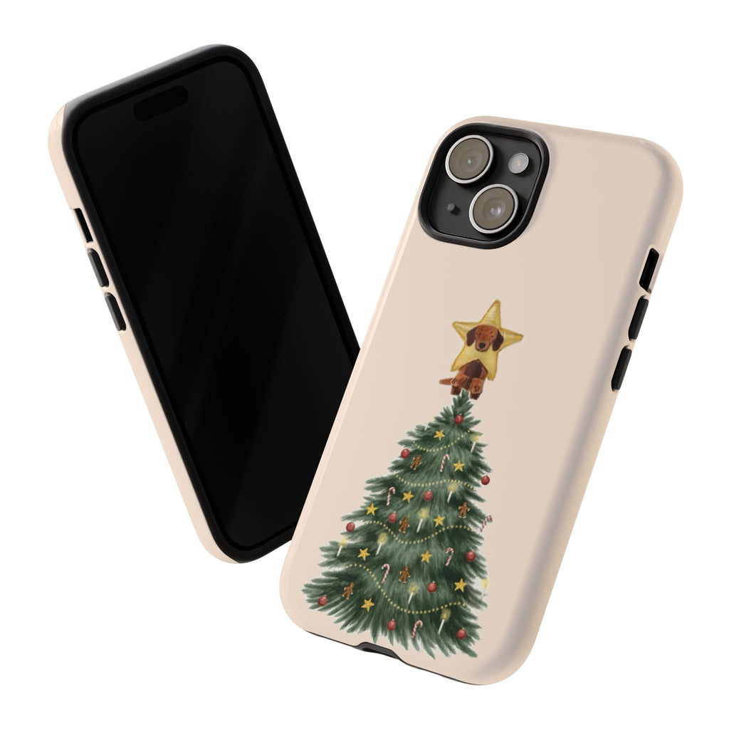 Christmas Tree Tough Phone Case with Star Tree Topper