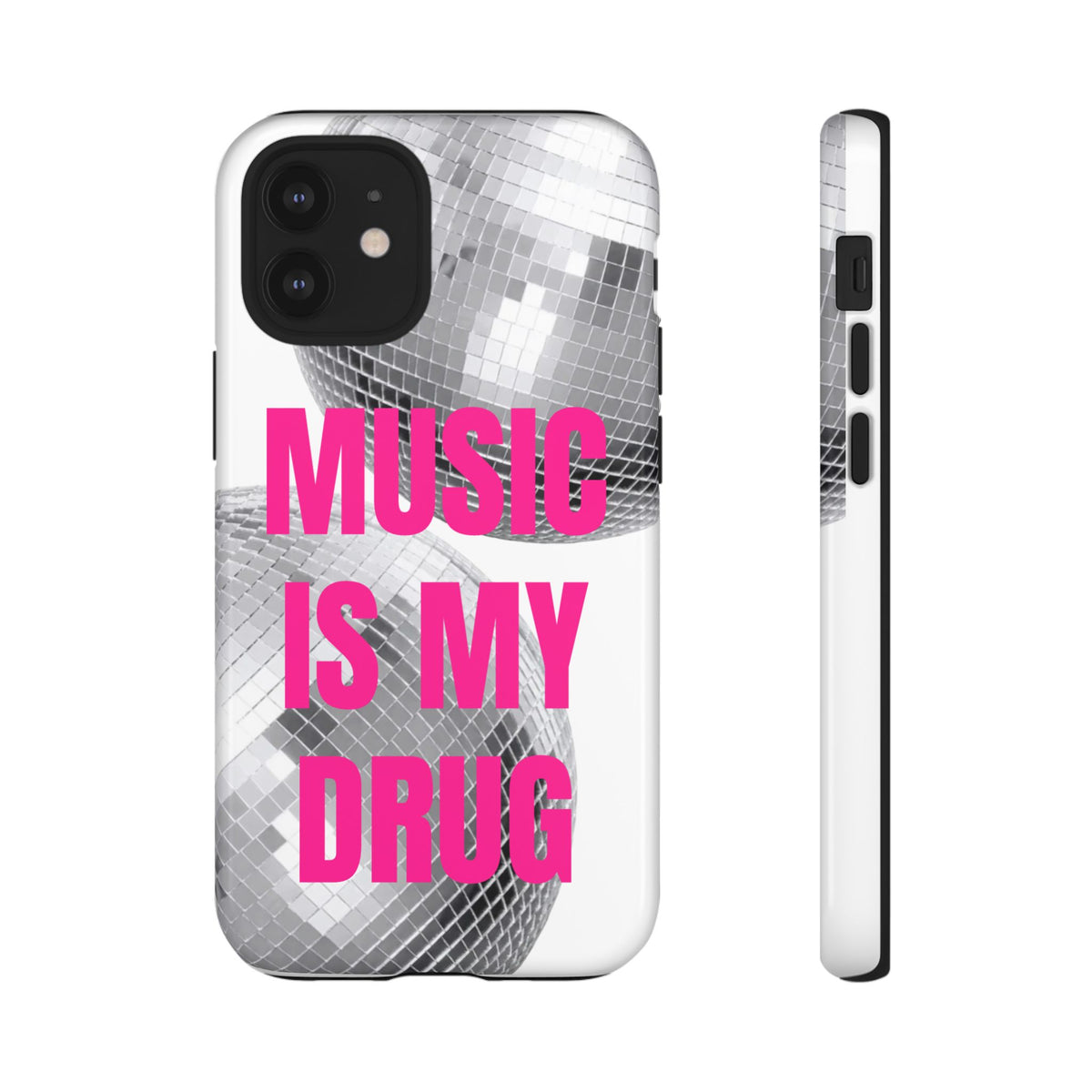"Music Is My Drug" Disco Mirrorball Designed phone case