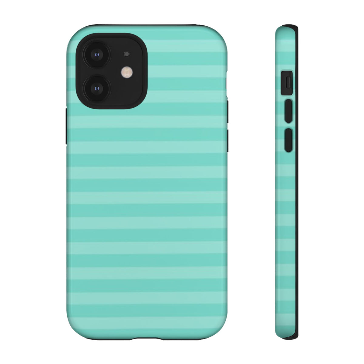 Aqua Mint Striped Phone Case