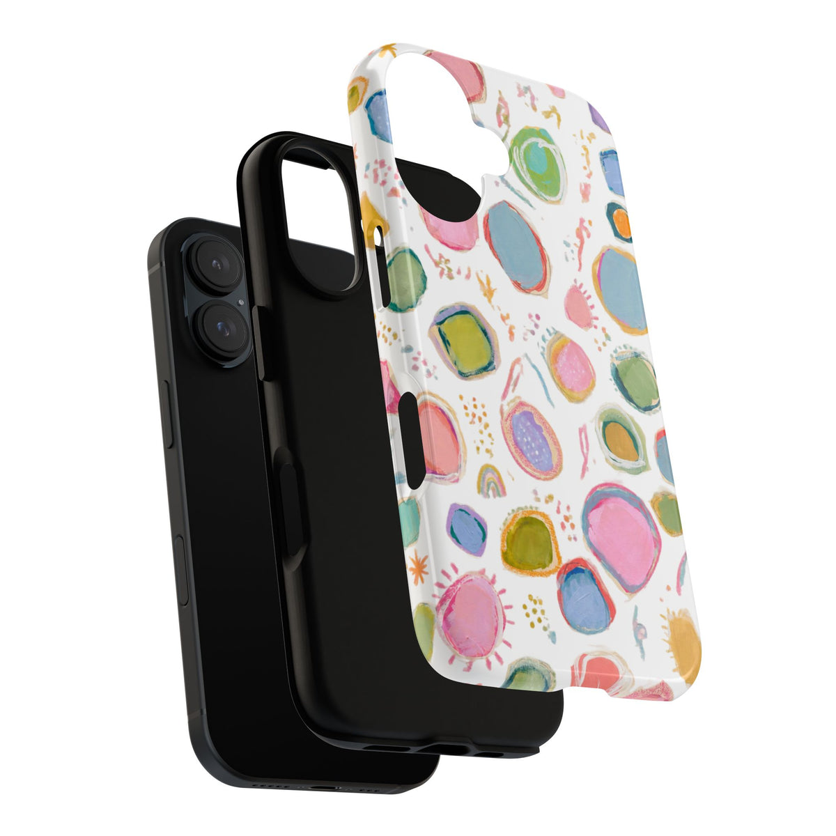Colorful Abstract Shapes Tough Phone Case