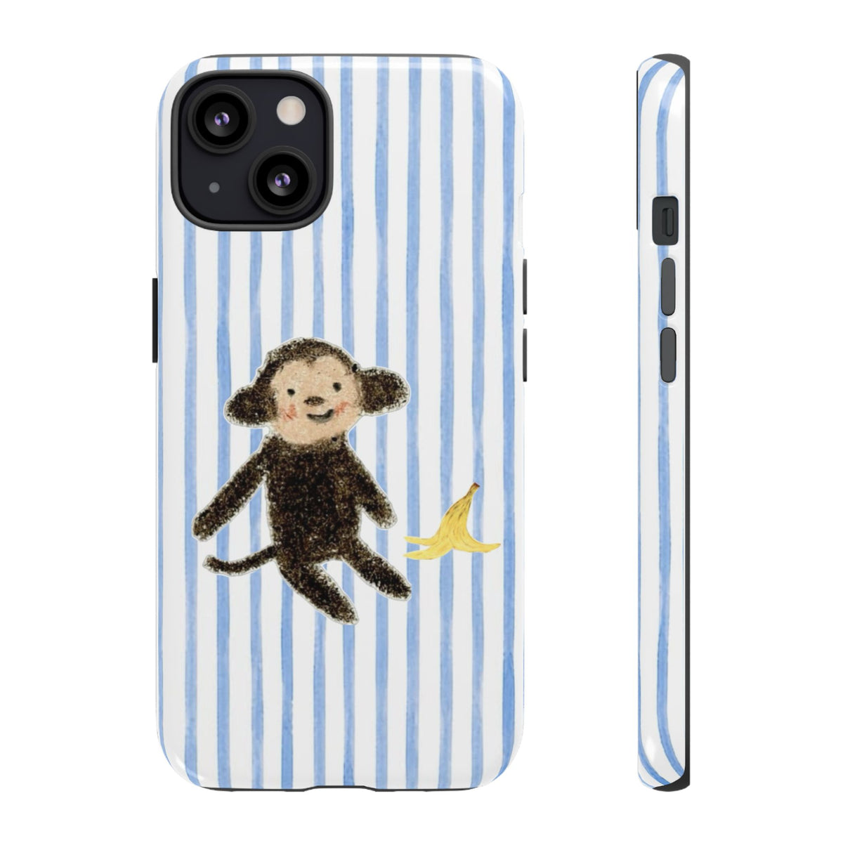 Striped Monkey Phone Case