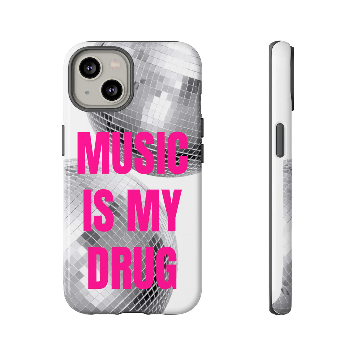"Music Is My Drug" Disco Mirrorball Designed phone case