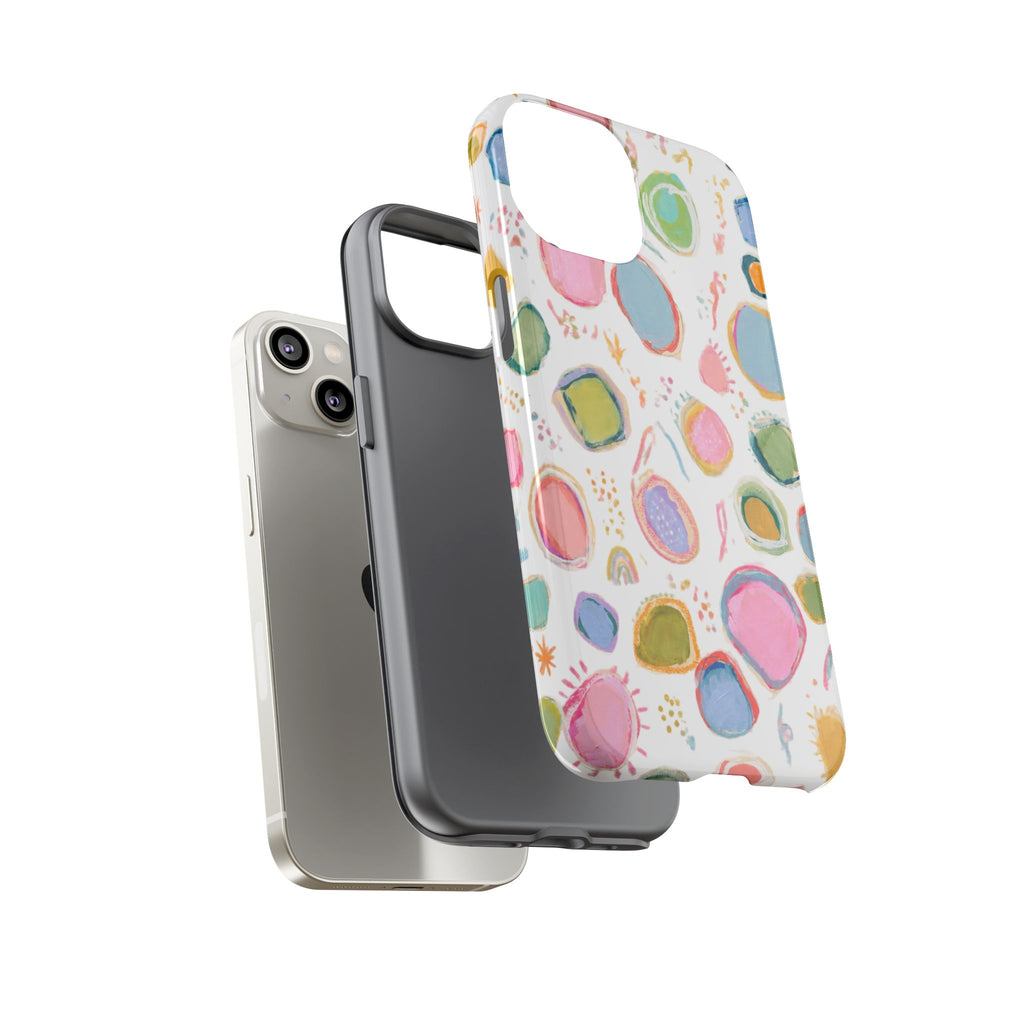 Colorful Abstract Shapes Tough Phone Case