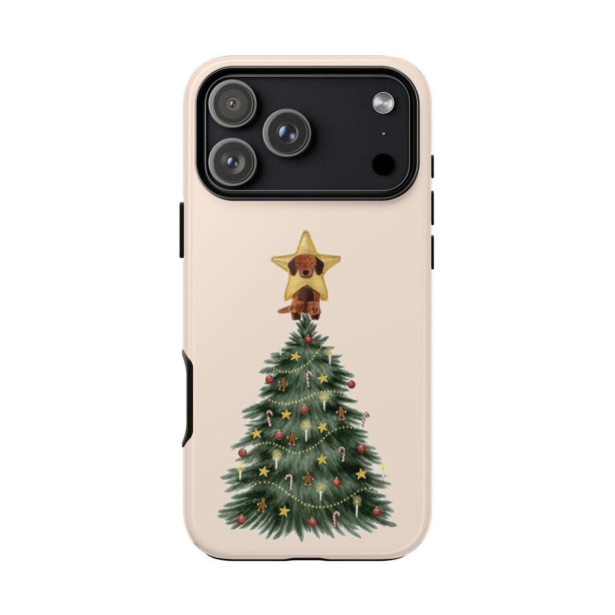 Christmas Tree Tough Phone Case with Star Tree Topper