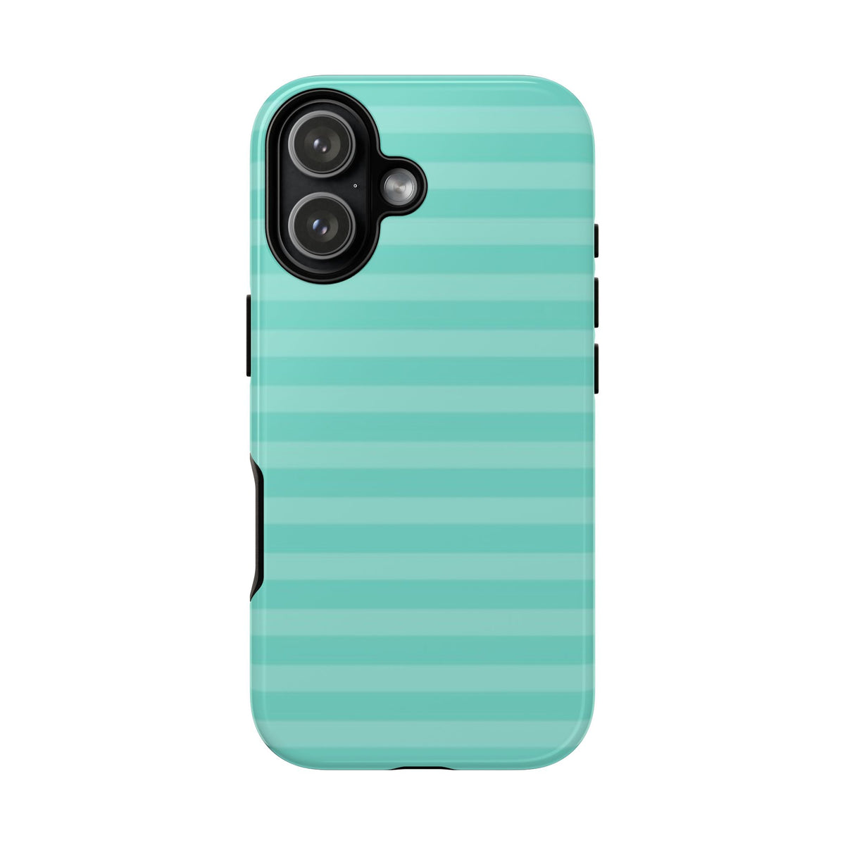 Aqua Mint Striped Phone Case