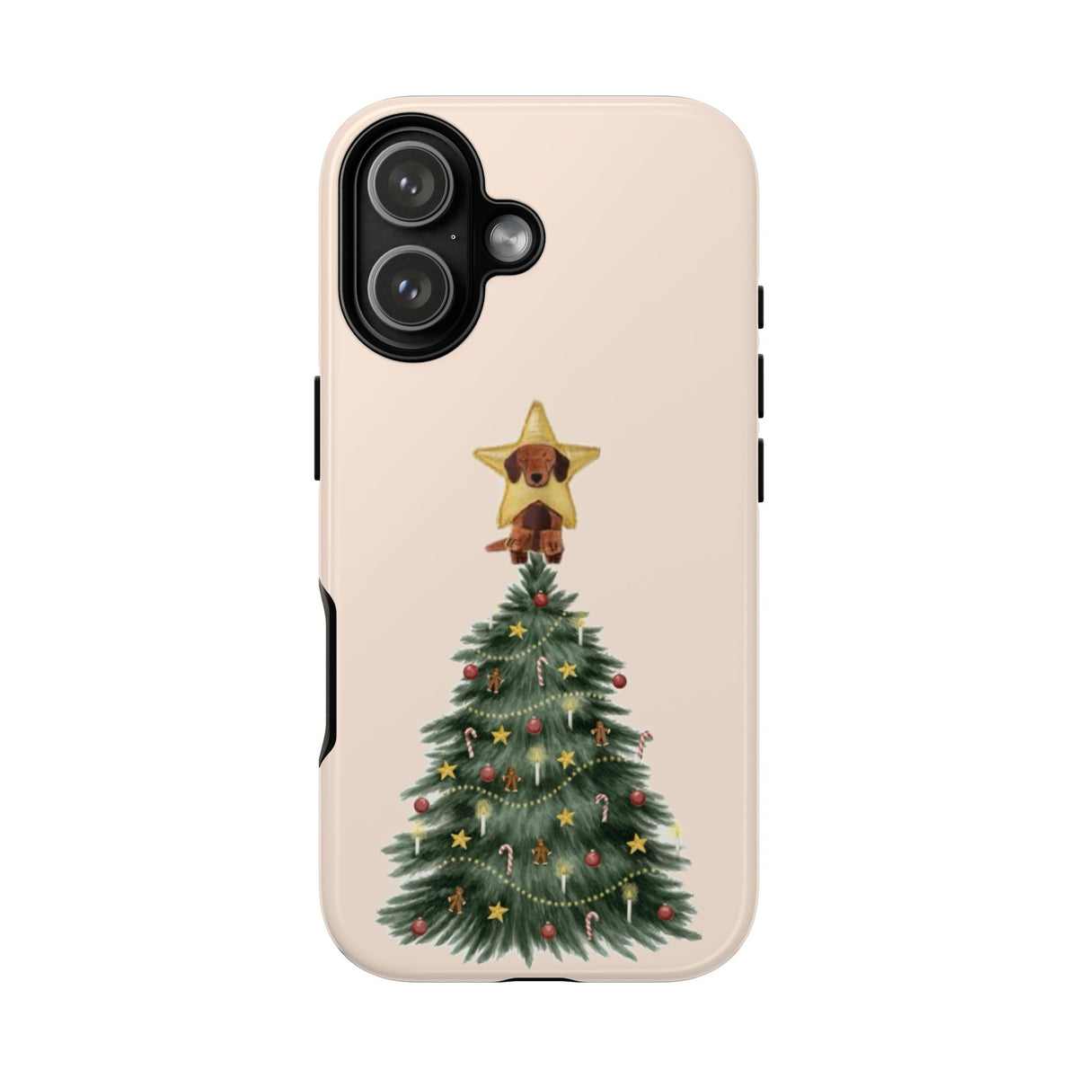 Christmas Tree Tough Phone Case with Star Tree Topper