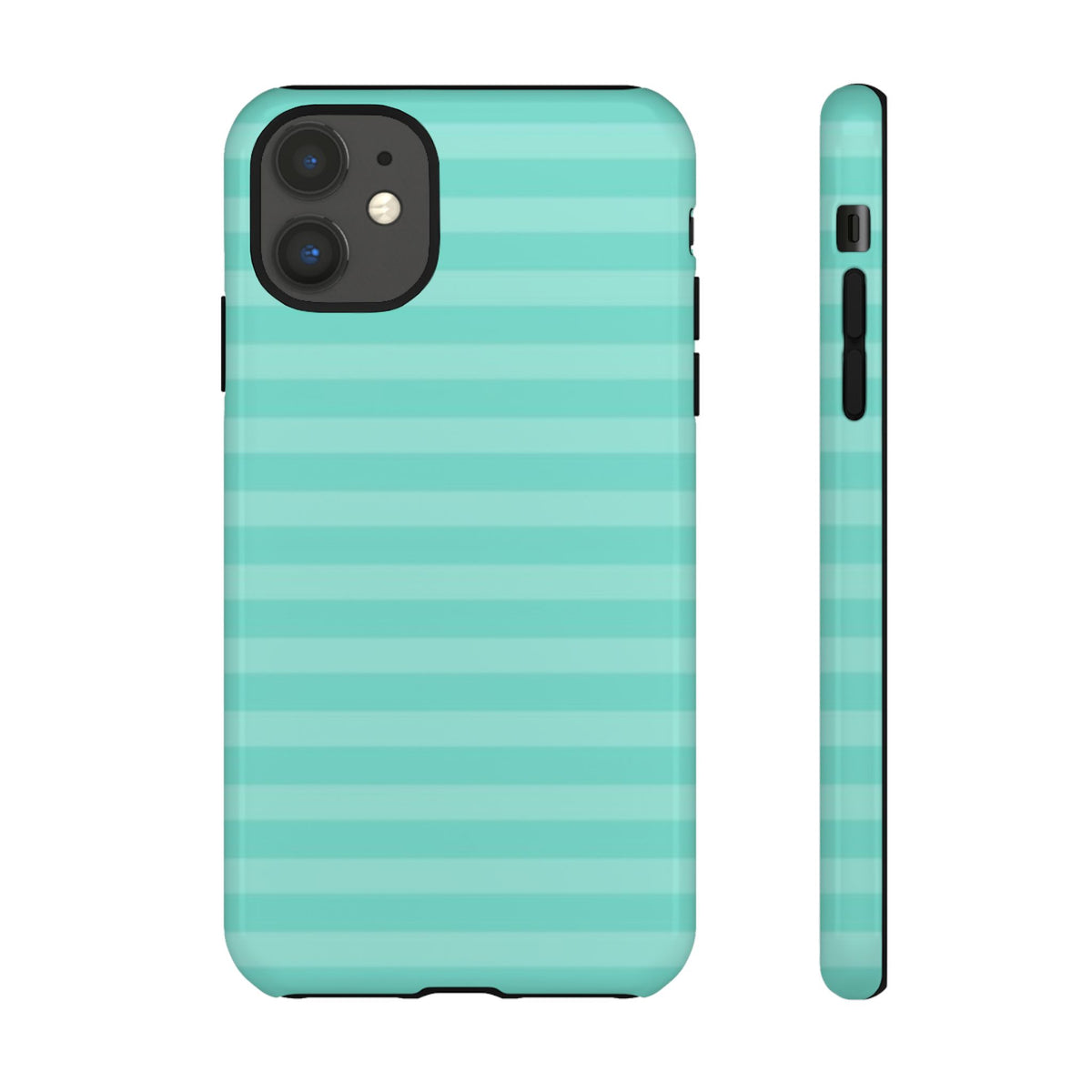 Aqua Mint Striped Phone Case