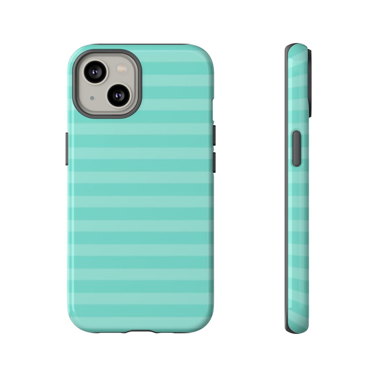 Aqua Mint Striped Phone Case