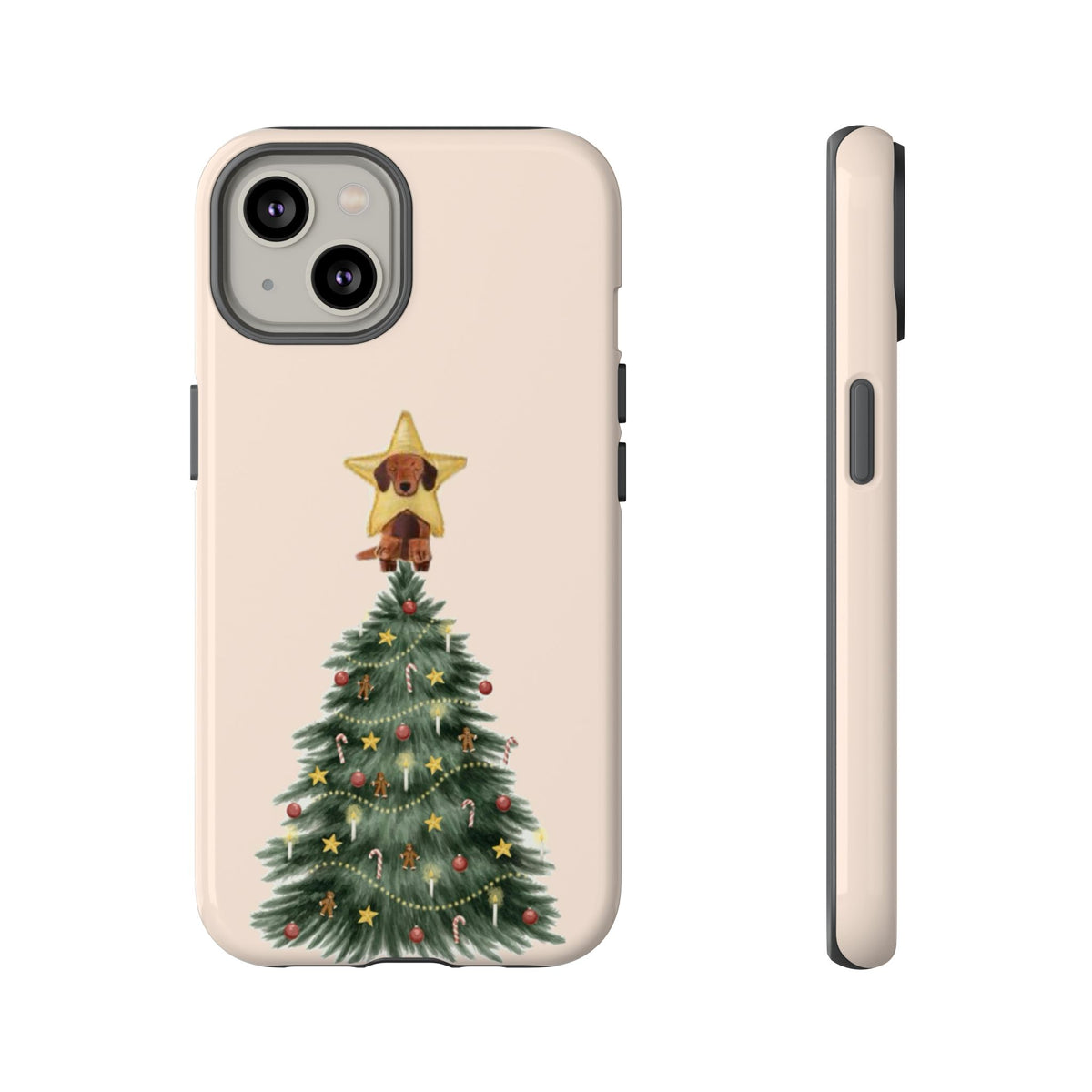 Christmas Tree Tough Phone Case with Star Tree Topper