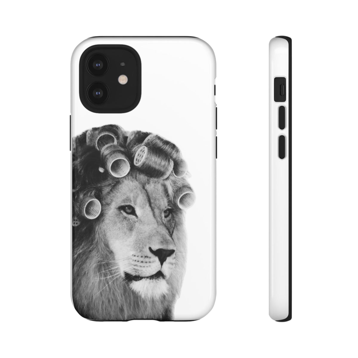 Lion with Hair Rollers Phone Case