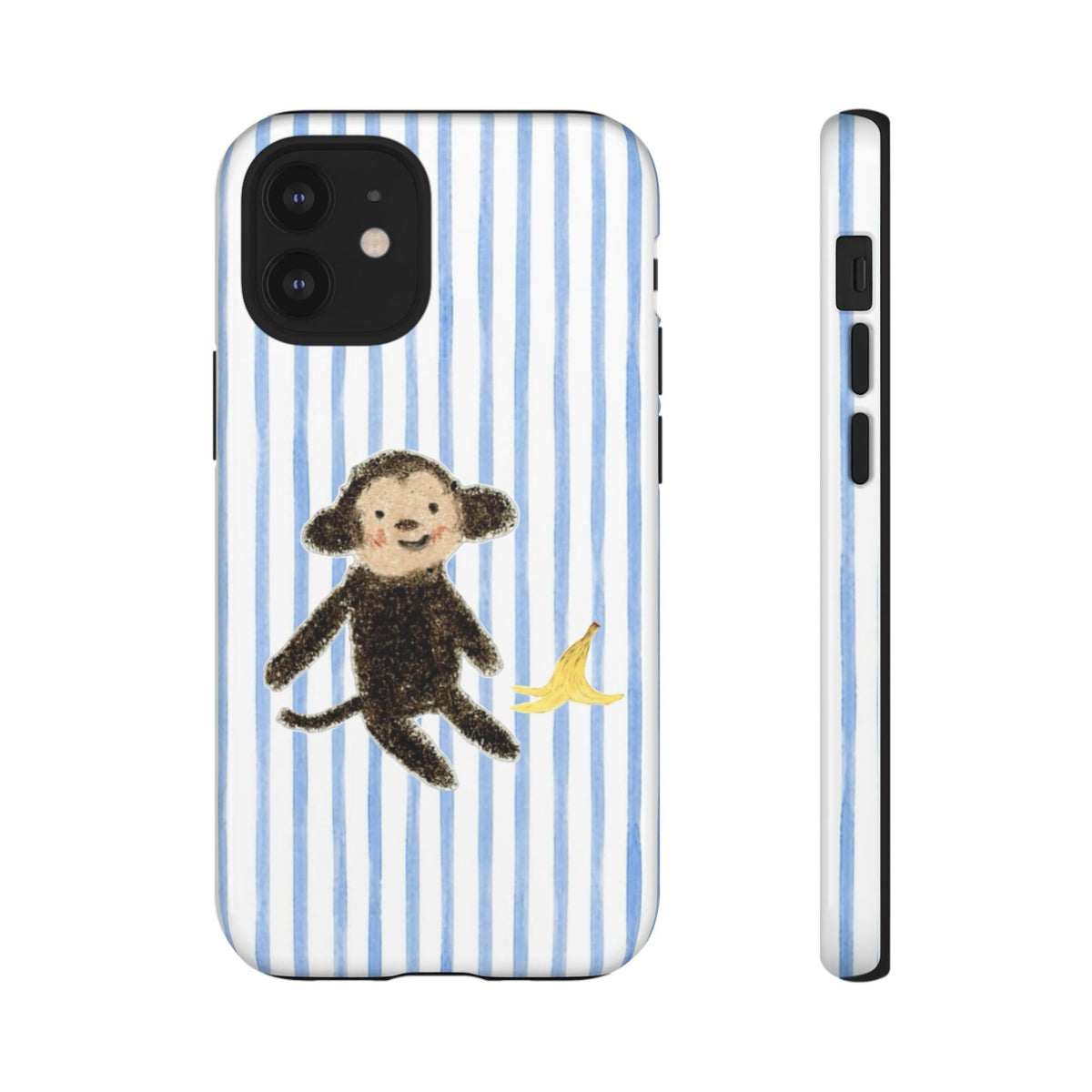 Striped Monkey Phone Case