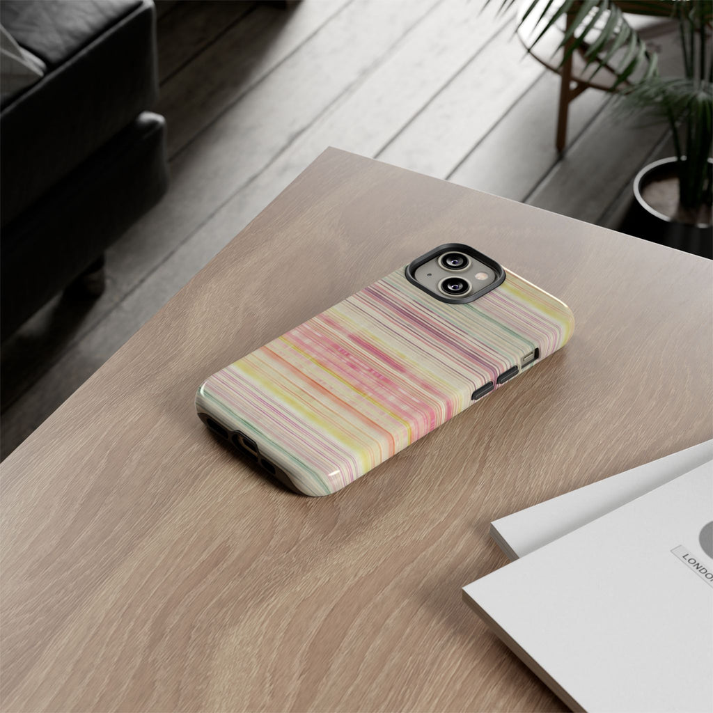Pastel Striped Tough Phone Case