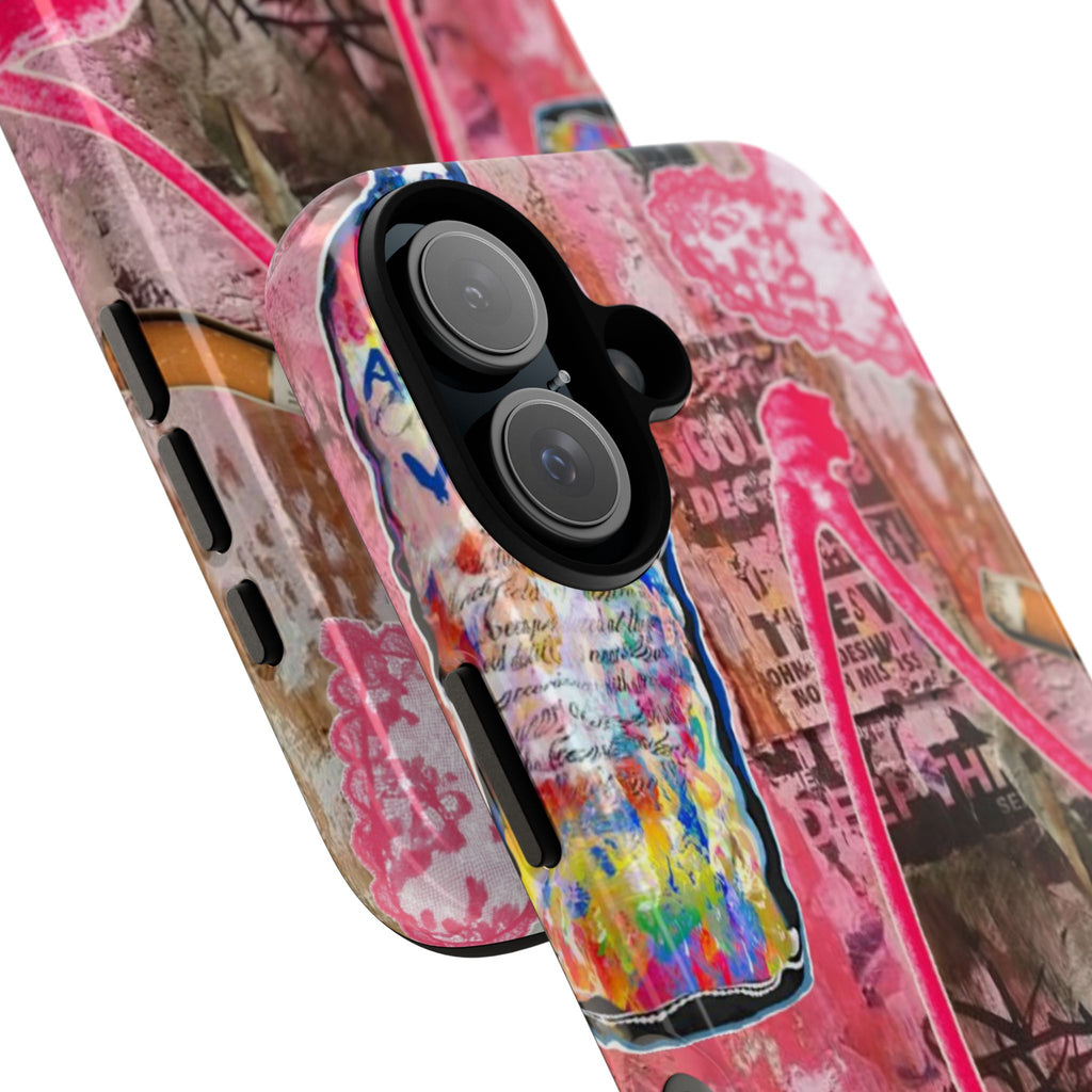 Pink Cherry Graffiti Phone Case