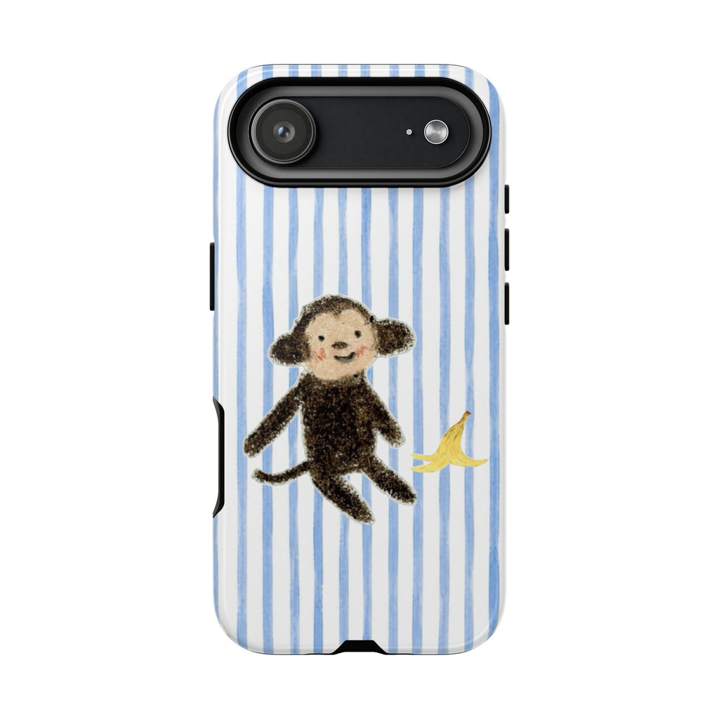 Striped Monkey Phone Case