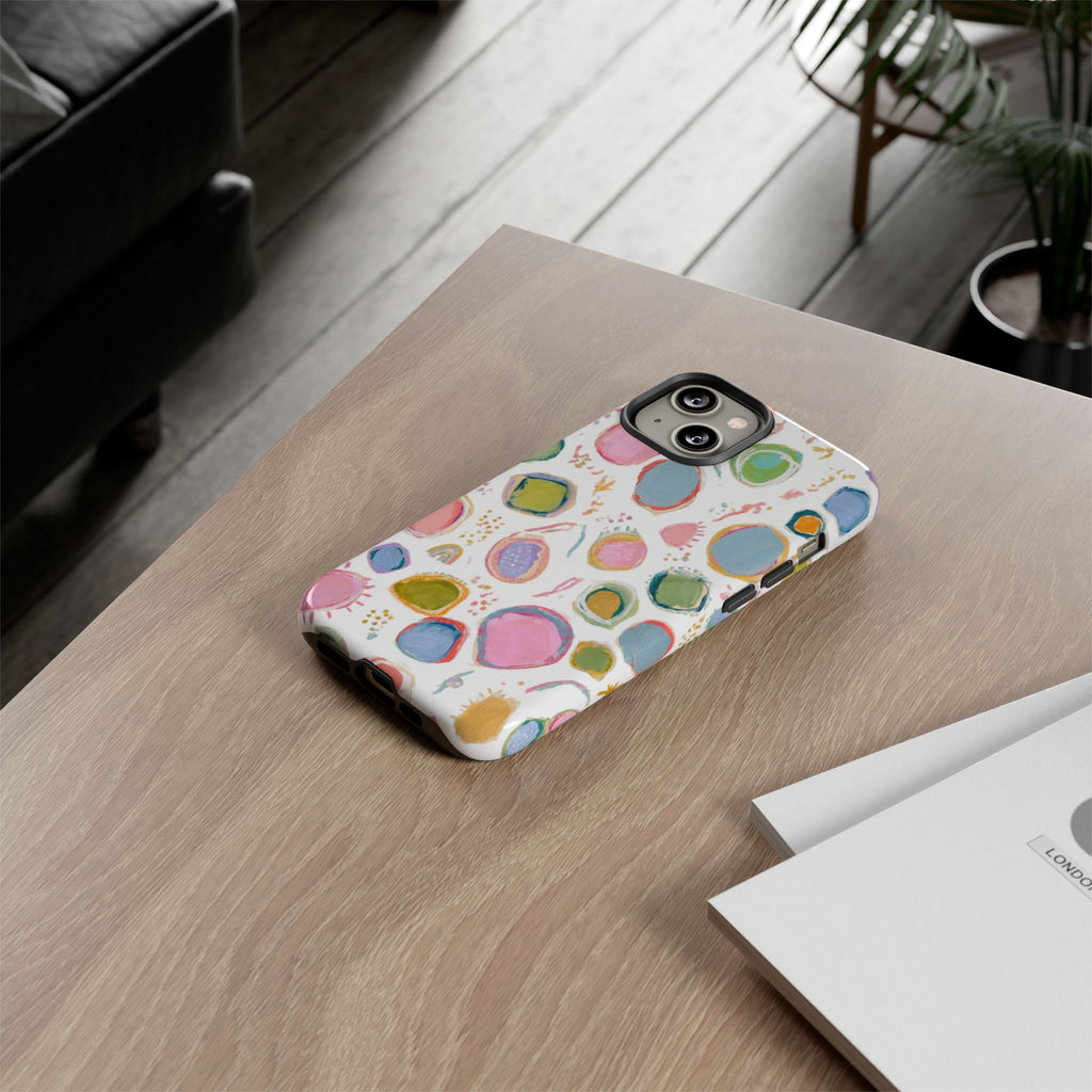 Colorful Abstract Shapes Tough Phone Case