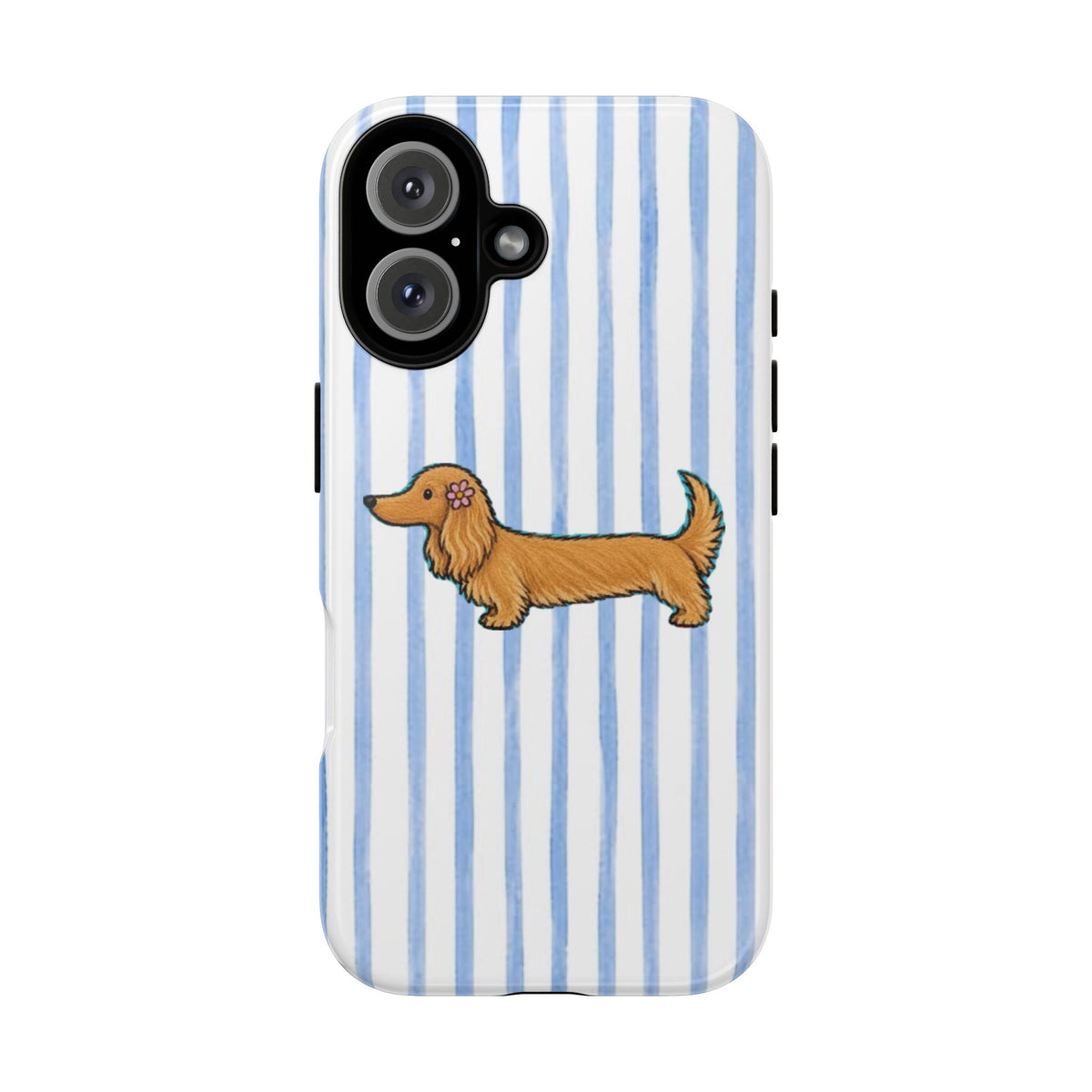 Blonde Dachshund Striped Tough Phone Case
