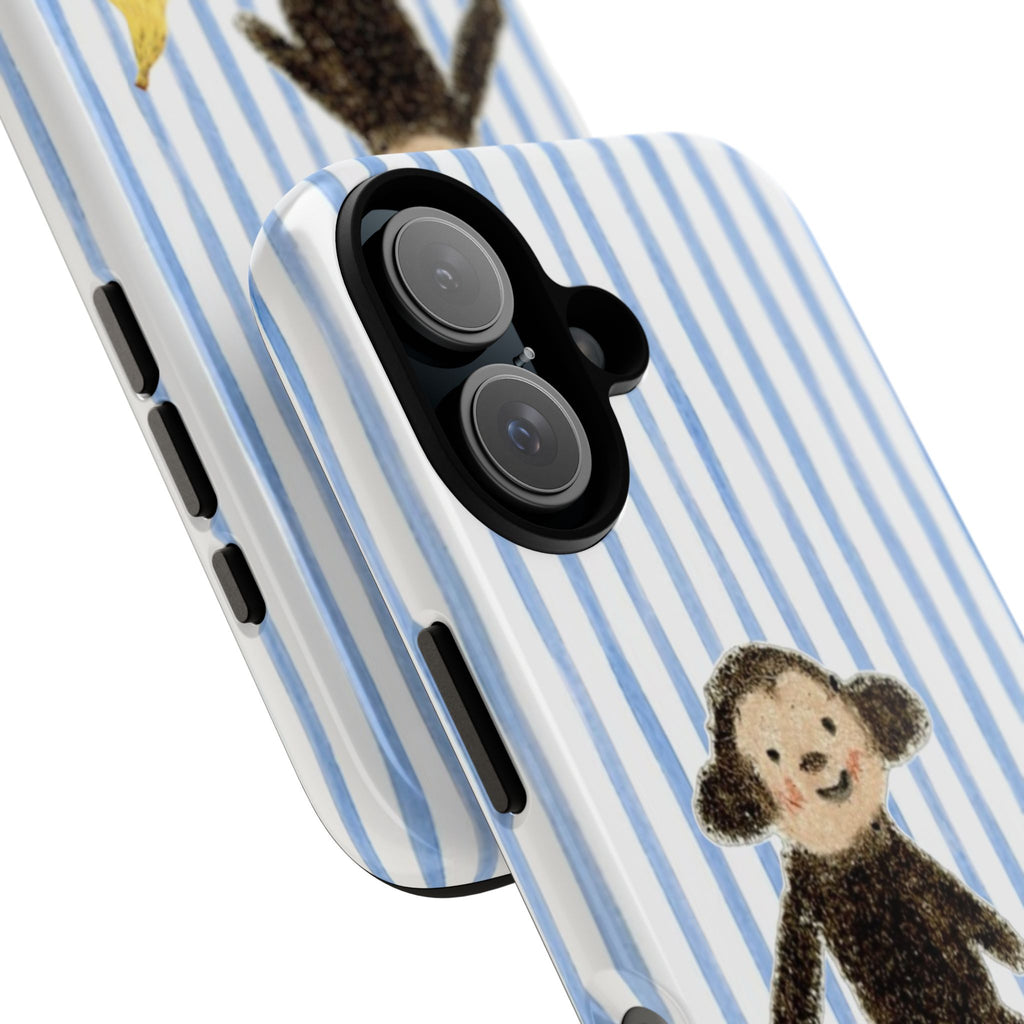Striped Monkey Phone Case
