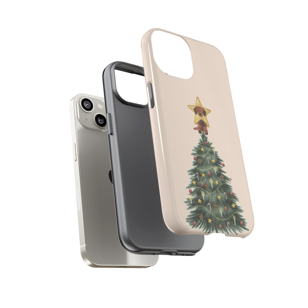 Christmas Tree Tough Phone Case with Star Tree Topper