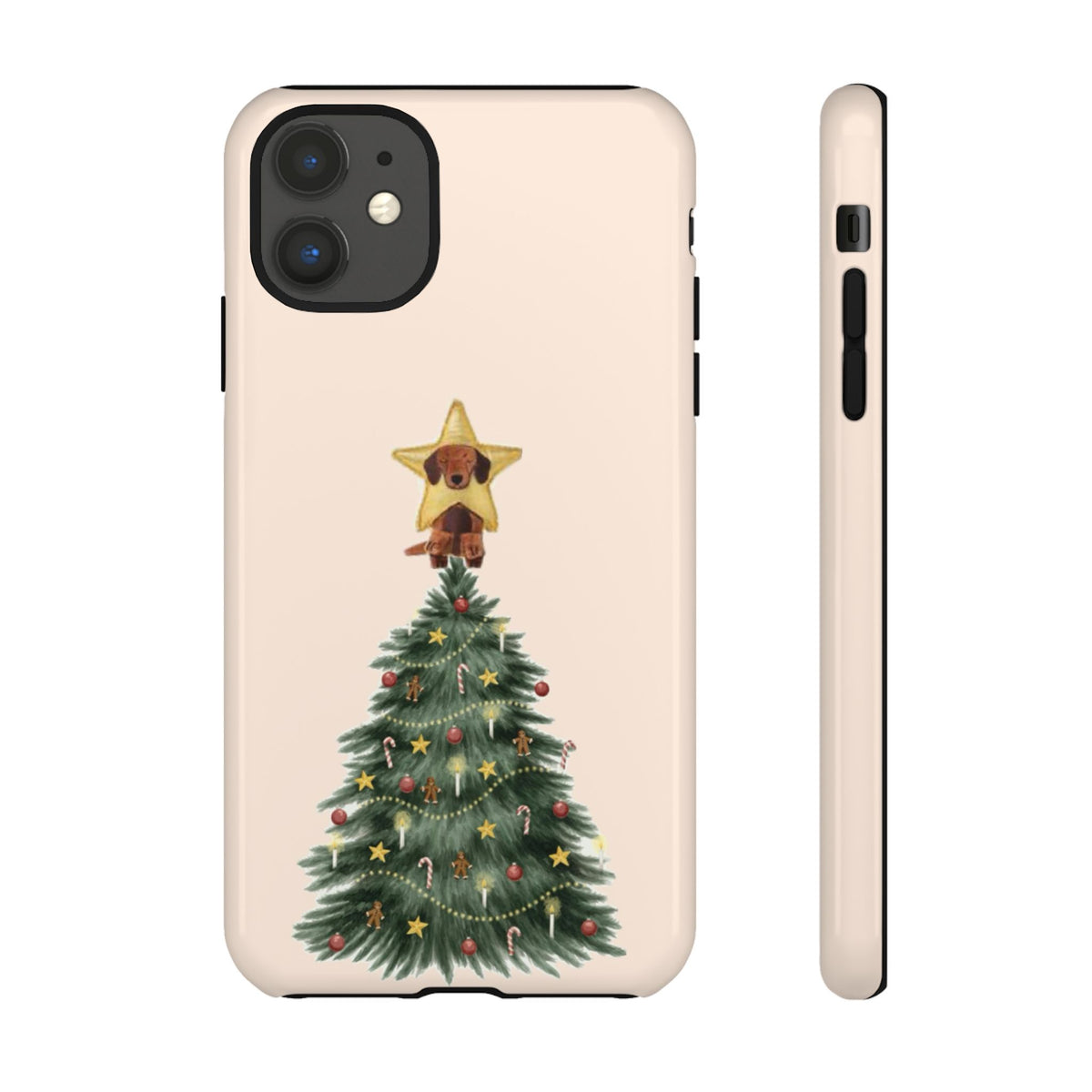 Christmas Tree Tough Phone Case with Star Tree Topper