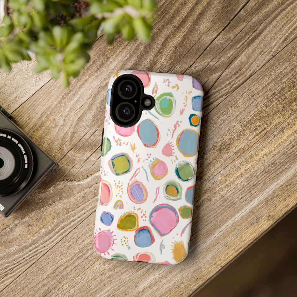 Colorful Abstract Shapes Tough Phone Case