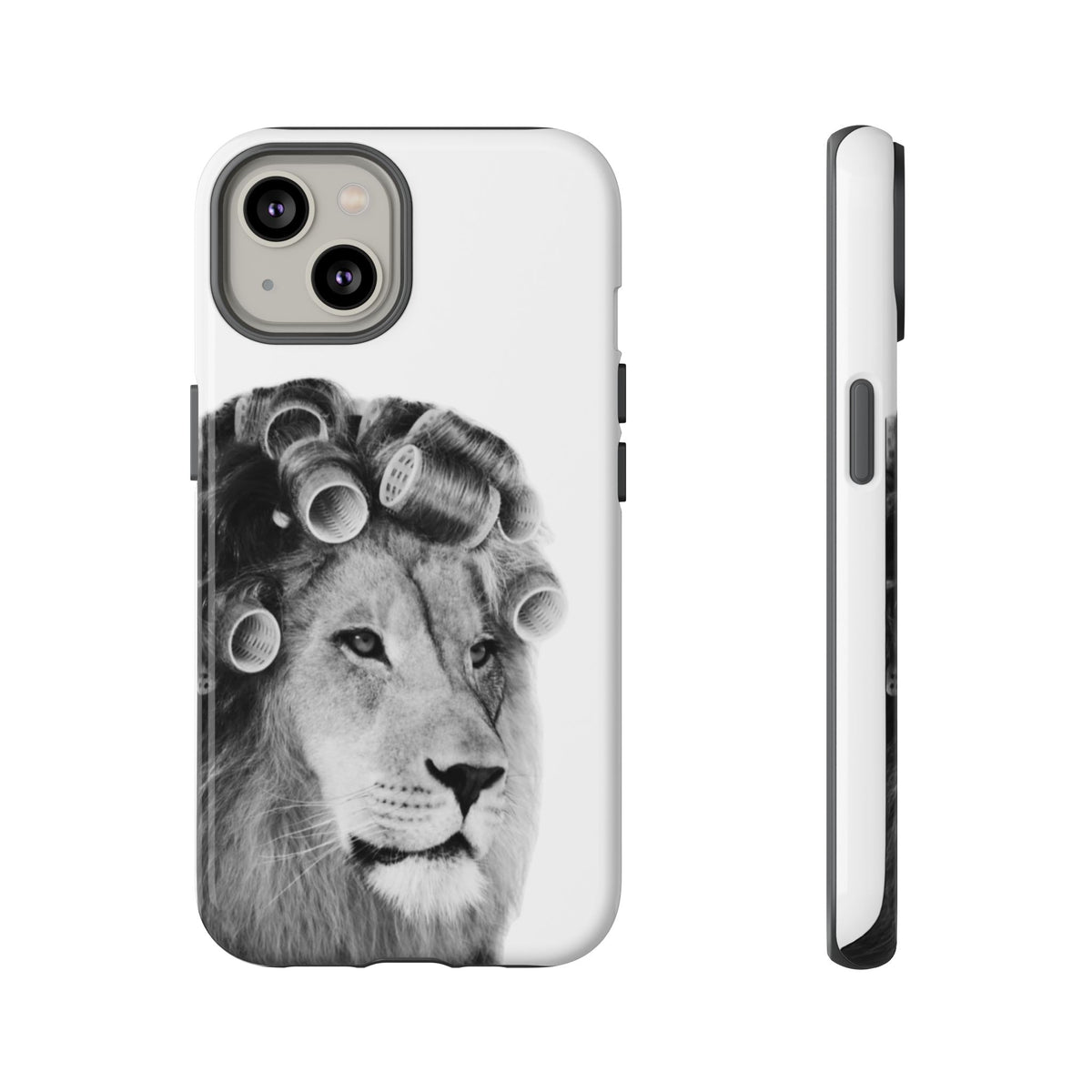 Lion with Hair Rollers Phone Case
