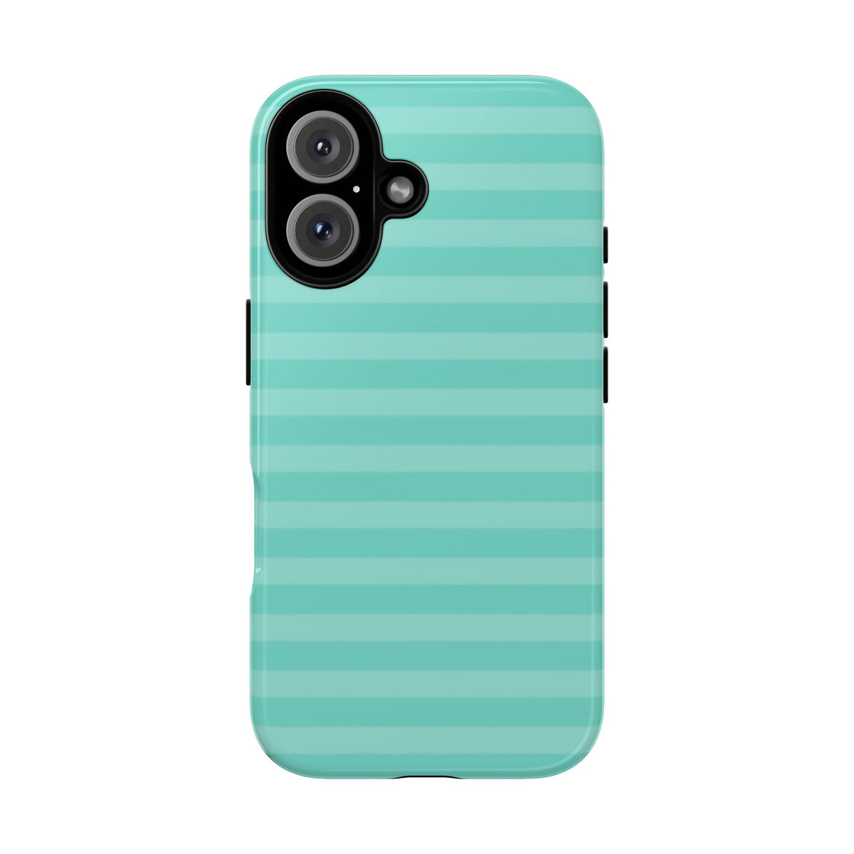 Aqua Mint Striped Phone Case
