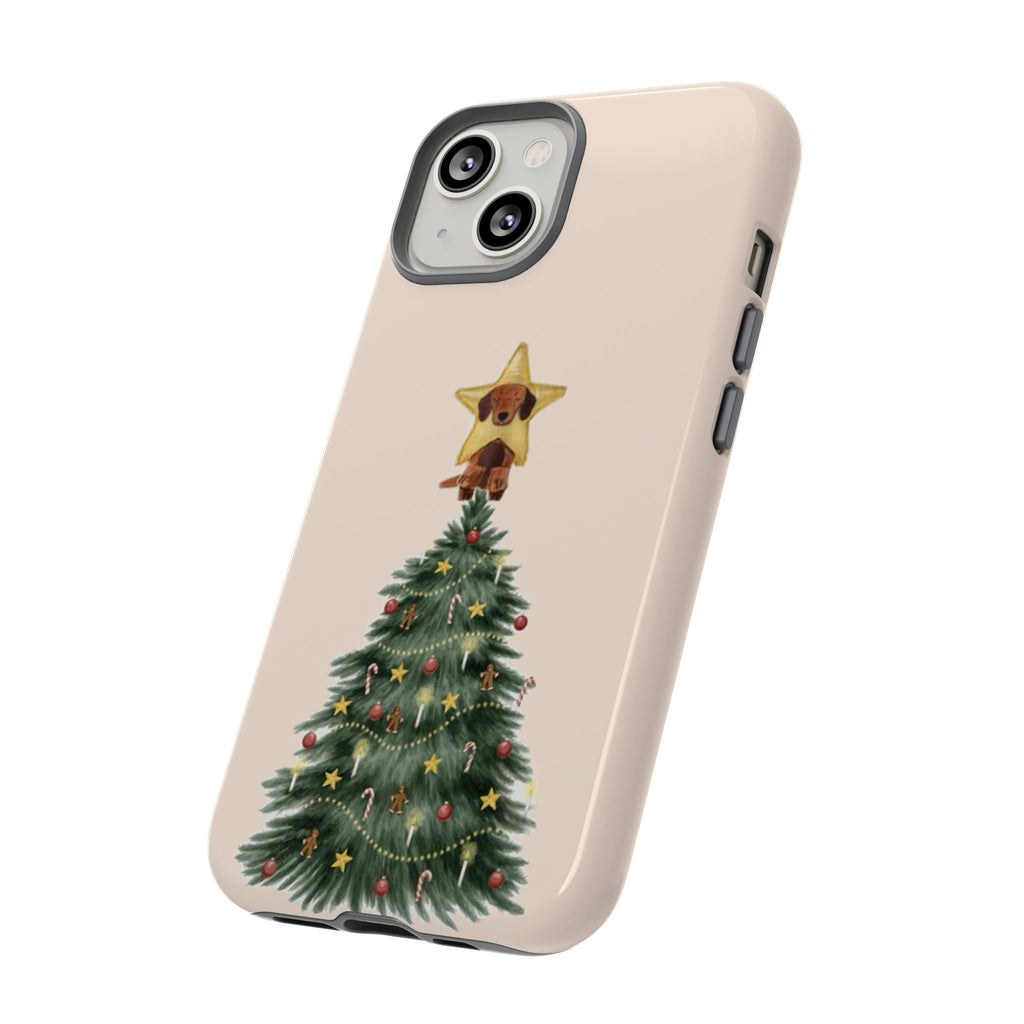 Christmas Tree Tough Phone Case with Star Tree Topper
