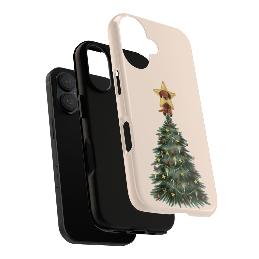 Christmas Tree Tough Phone Case with Star Tree Topper