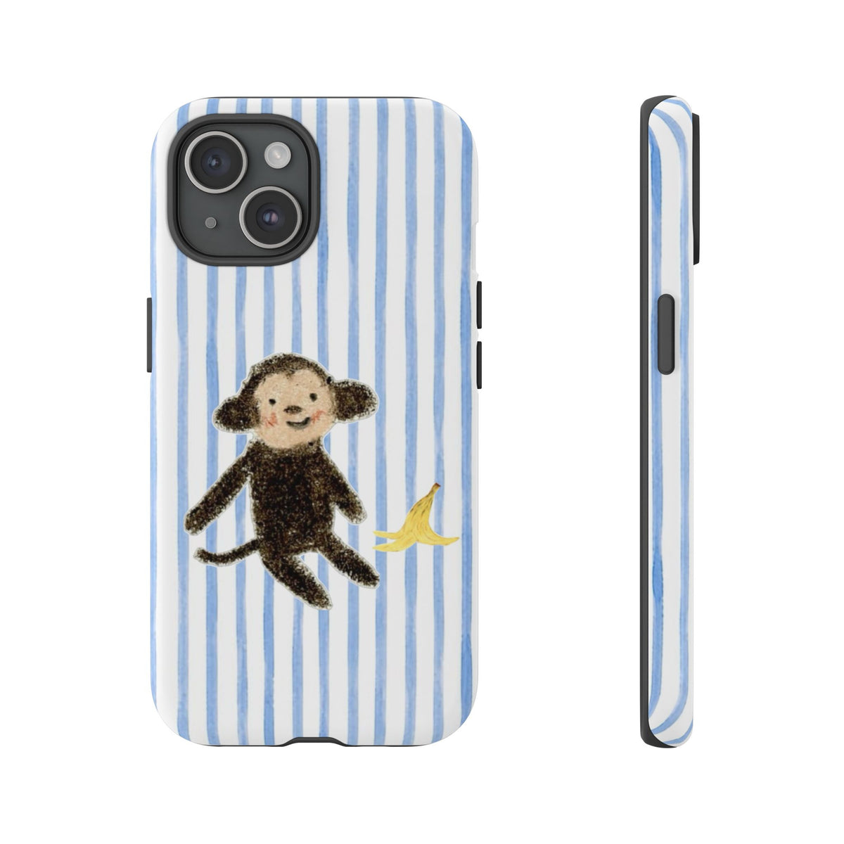 Striped Monkey Phone Case
