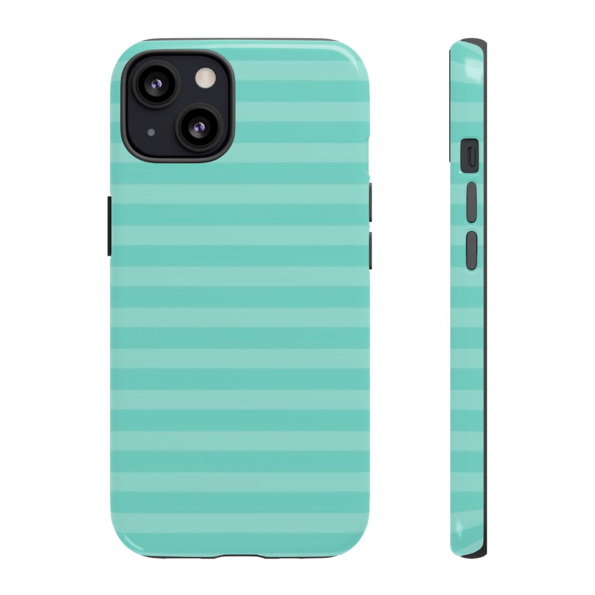 Aqua Mint Striped Phone Case