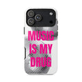 "Music Is My Drug" Disco Mirrorball Designed phone case