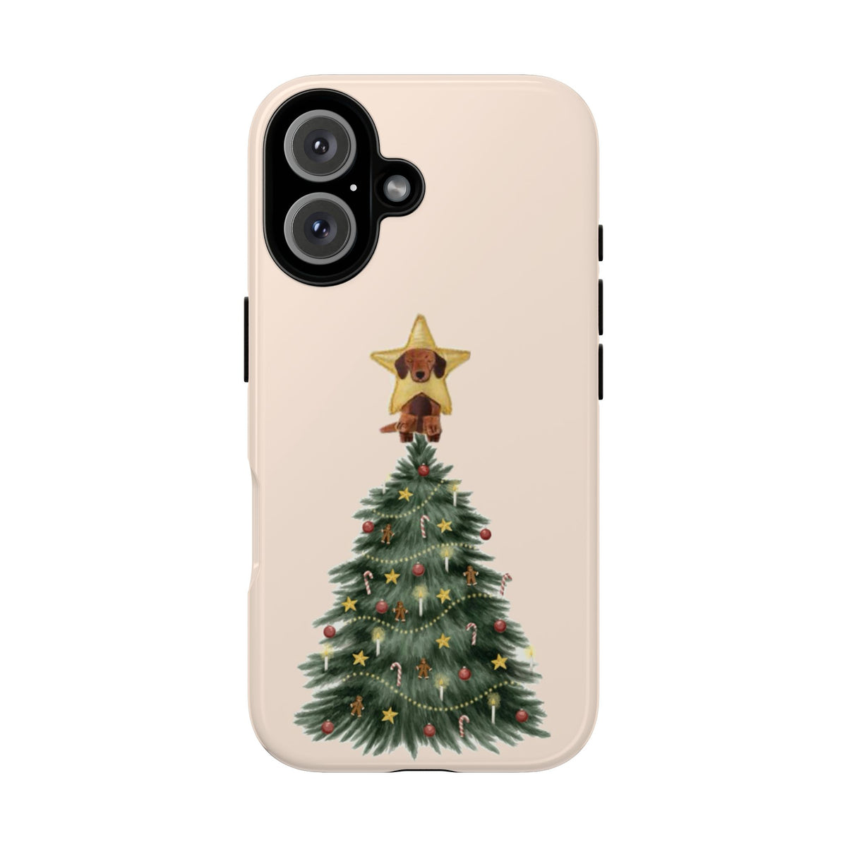 Christmas Tree Tough Phone Case with Star Tree Topper