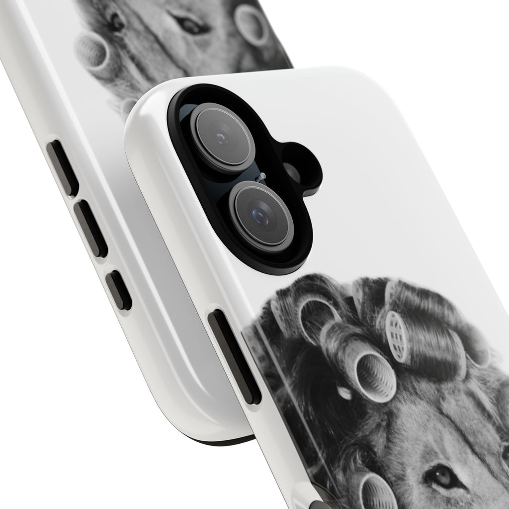 Lion with Hair Rollers Phone Case